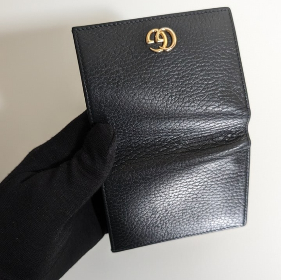 Gucci Black Leather Wallet with Gold Logo - Picture 12 of 12